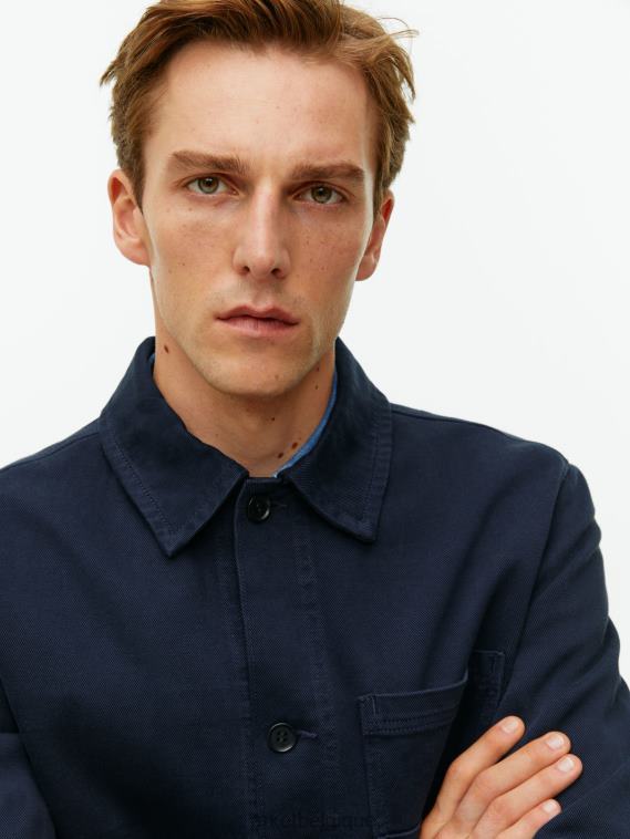 ARKET surchemise en sergé surteinte Hommes bleu foncé T46DR965 vêtements