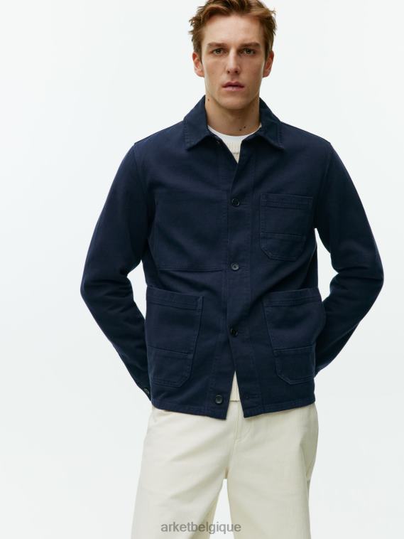 ARKET surchemise en sergé surteinte Hommes bleu foncé T46DR965 vêtements