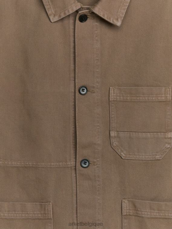 ARKET surchemise en sergé surteinte Hommes vert kaki T46DR964 vêtements