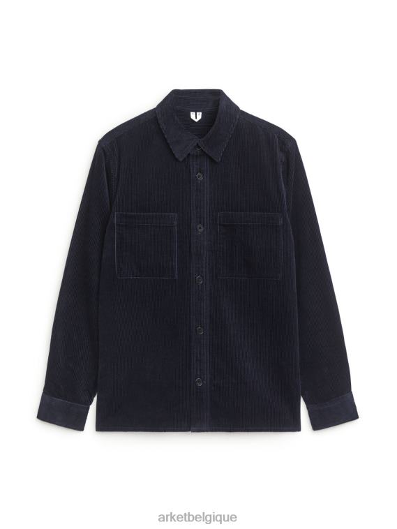 ARKET surchemise en velours côtelé Hommes bleu foncé T46DR969 vêtements