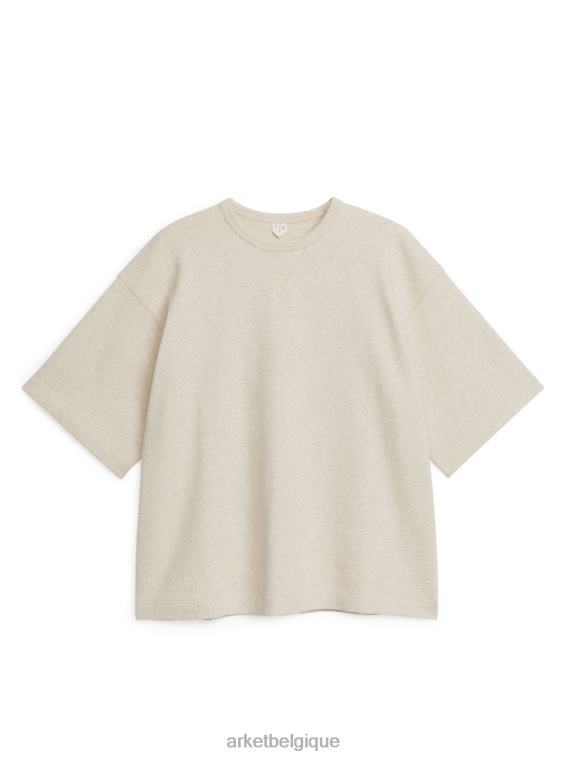 ARKET sweat-shirt à manches courtes Hommes beige T46DR1020 vêtements