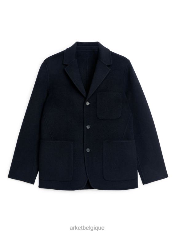 ARKET blazer en laine double face Hommes bleu foncé T46DR1149 vêtements