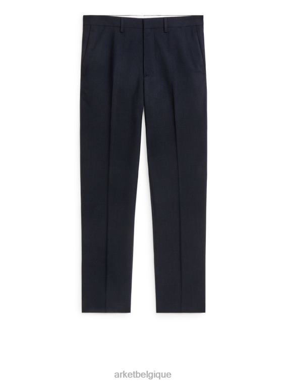ARKET pantalon slim en laine hopsack Hommes bleu foncé T46DR1075 vêtements