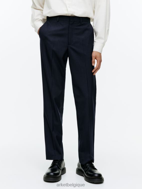 ARKET pantalon slim en laine hopsack Hommes bleu foncé T46DR1075 vêtements