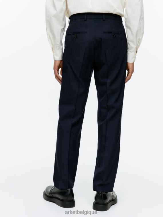 ARKET pantalon slim en laine hopsack Hommes bleu foncé T46DR1075 vêtements