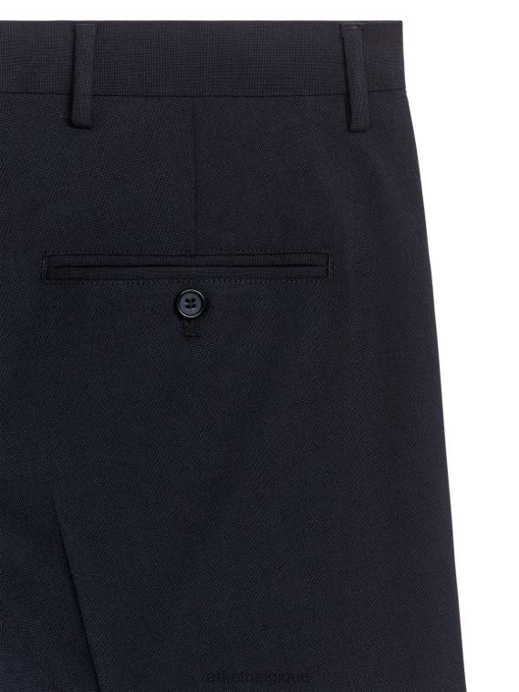 ARKET pantalon slim en laine hopsack Hommes bleu foncé T46DR1075 vêtements