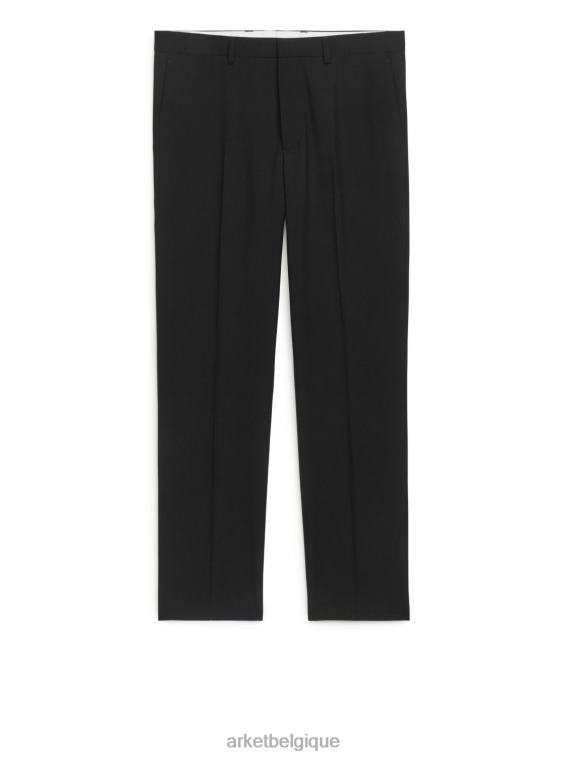 ARKET pantalon slim en laine hopsack Hommes noir T46DR1076 vêtements