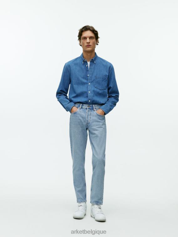ARKET jean droit raccourci park Hommes bleu clair T46DR1107 vêtements