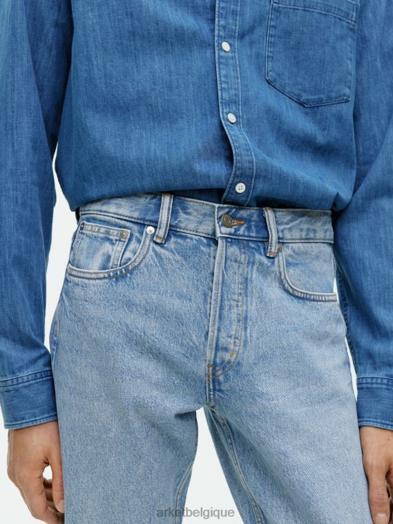 ARKET jean droit raccourci park Hommes bleu clair T46DR1107 vêtements
