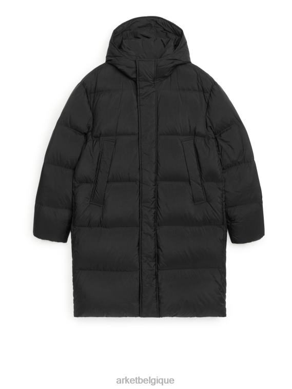 ARKET doudoune longue en duvet Hommes noir T46DR1171 vêtements