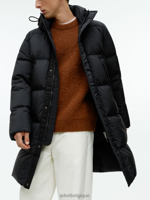 ARKET doudoune longue en duvet Hommes noir T46DR1171 vêtements