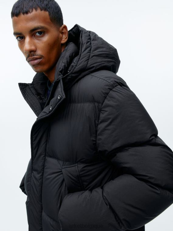 ARKET doudoune longue en duvet Hommes noir T46DR1171 vêtements