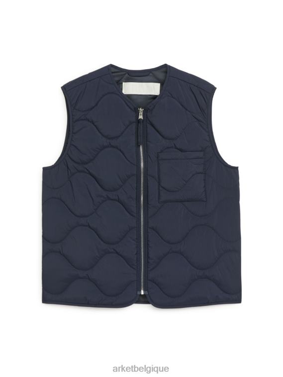 ARKET gilet doublé matelassé Hommes bleu foncé T46DR1159 vêtements