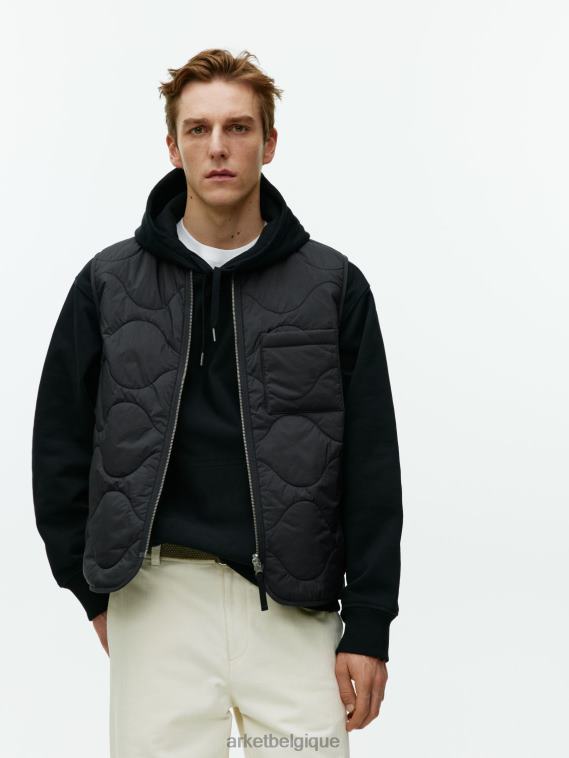 ARKET gilet doublé matelassé Hommes noir T46DR1160 vêtements