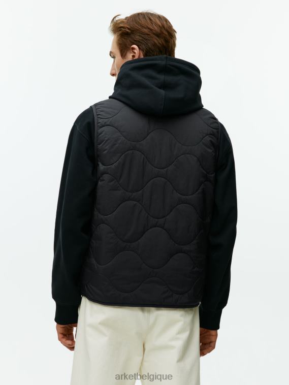 ARKET gilet doublé matelassé Hommes noir T46DR1160 vêtements