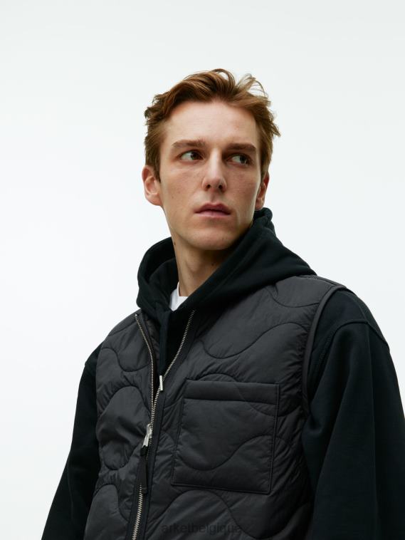 ARKET gilet doublé matelassé Hommes noir T46DR1160 vêtements