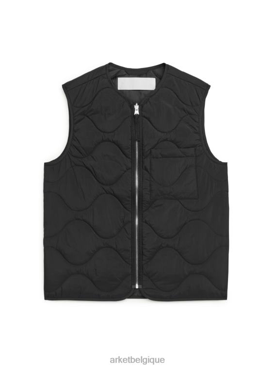 ARKET gilet doublé matelassé Hommes noir T46DR1160 vêtements
