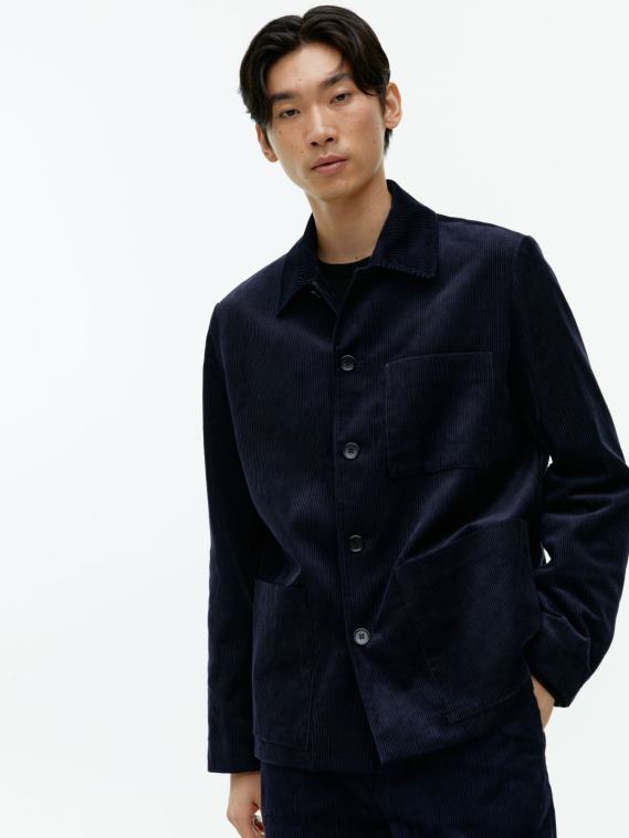 ARKET veste en velours côtelé Hommes bleu foncé T46DR1168 vêtements