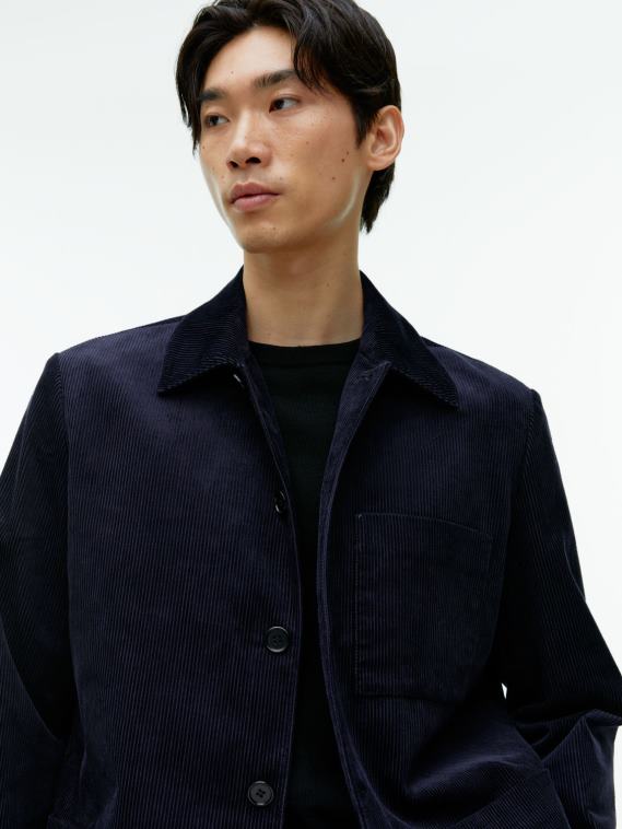ARKET veste en velours côtelé Hommes bleu foncé T46DR1168 vêtements
