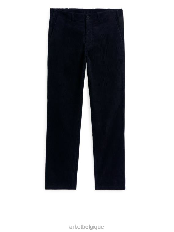 ARKET chino droit en velours côtelé Hommes bleu foncé T46DR1088 vêtements