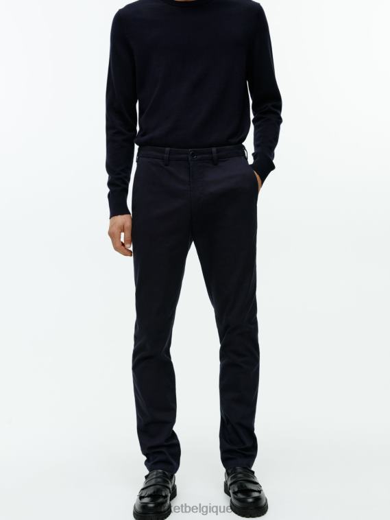 ARKET chino slim en coton Hommes bleu foncé T46DR1069 vêtements