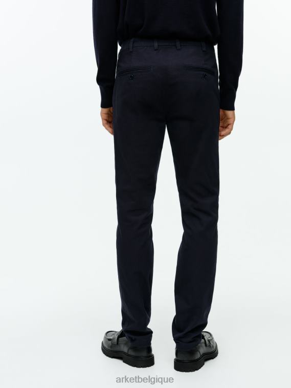 ARKET chino slim en coton Hommes bleu foncé T46DR1069 vêtements