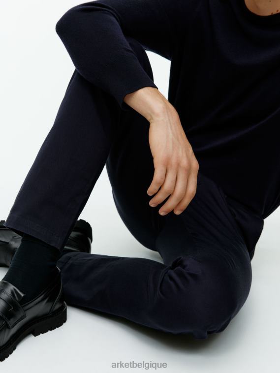 ARKET chino slim en coton Hommes bleu foncé T46DR1069 vêtements