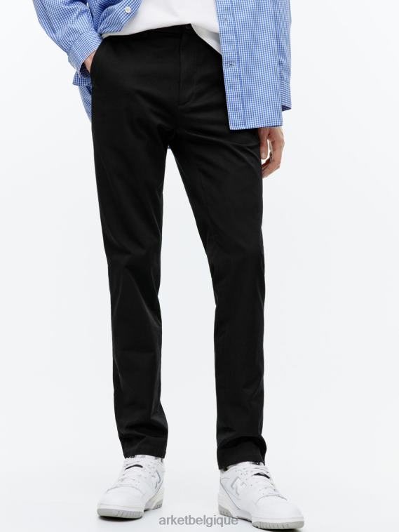 ARKET chino slim en coton Hommes noir T46DR1070 vêtements