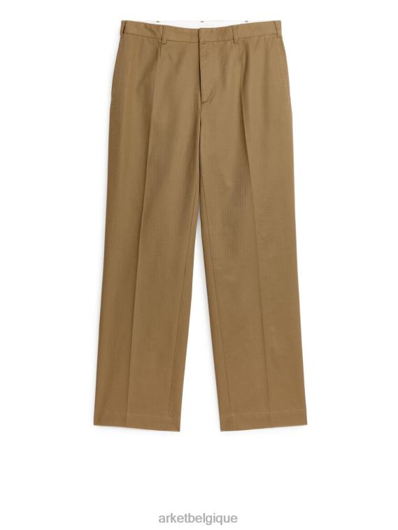ARKET pantalon ample ajusté Hommes brun T46DR1067 vêtements