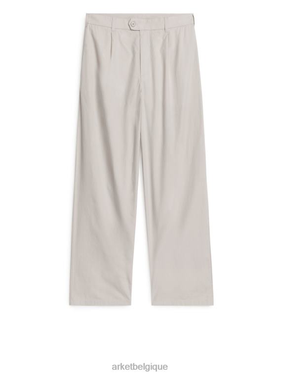 ARKET pantalon ample en coton Hommes beige T46DR1066 vêtements