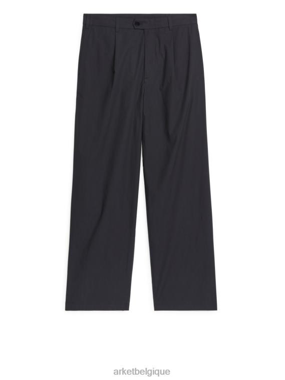 ARKET pantalon ample en coton Hommes noir T46DR1078 vêtements