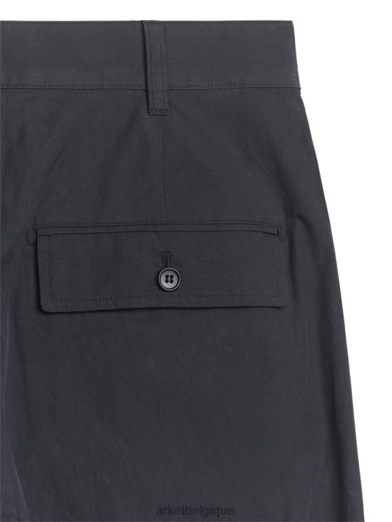 ARKET pantalon ample en coton Hommes noir T46DR1078 vêtements