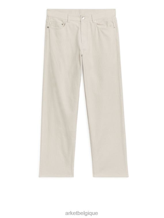 ARKET pantalon ample en velours côtelé Hommes blanc cassé T46DR1068 vêtements
