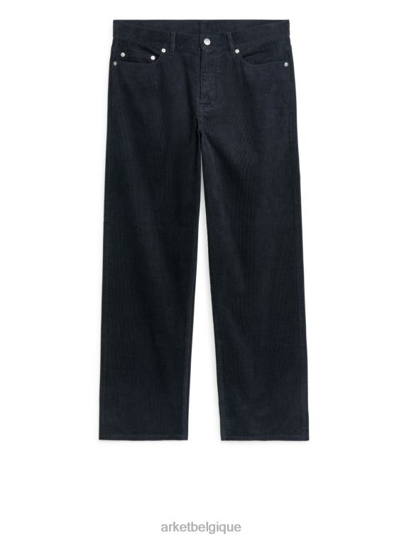 ARKET pantalon ample en velours côtelé Hommes noir T46DR1077 vêtements