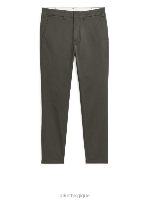 ARKET pantalon chino slim stretch Hommes vert kaki T46DR1071 vêtements
