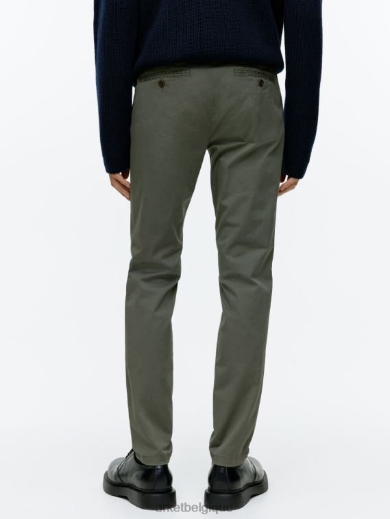 ARKET pantalon chino slim stretch Hommes vert kaki T46DR1071 vêtements