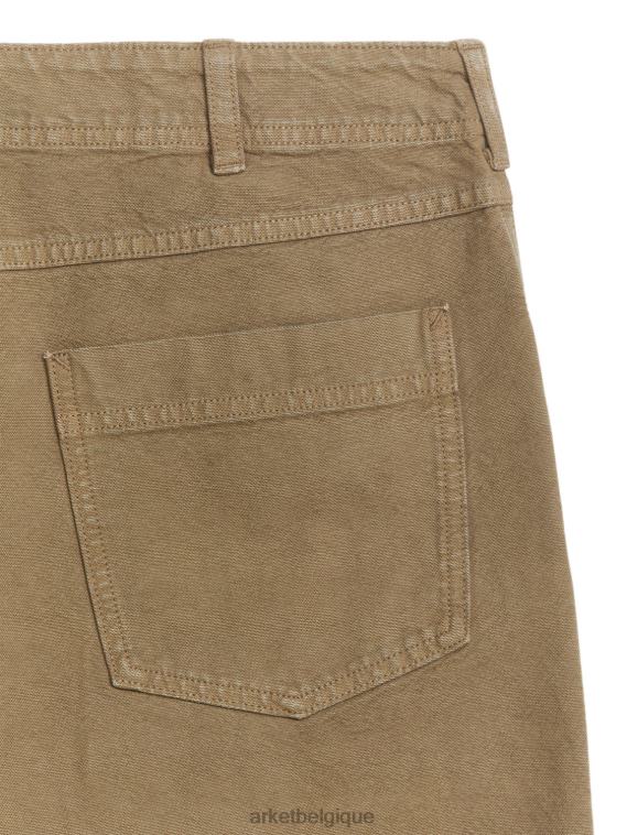 ARKET pantalon en coton Hommes Beige foncé T46DR1079 vêtements