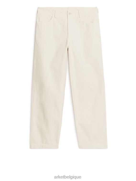 ARKET pantalon en coton Hommes blanc cassé T46DR1062 vêtements