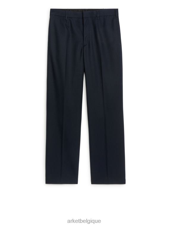 ARKET pantalon large en laine Hommes bleu foncé T46DR1084 vêtements