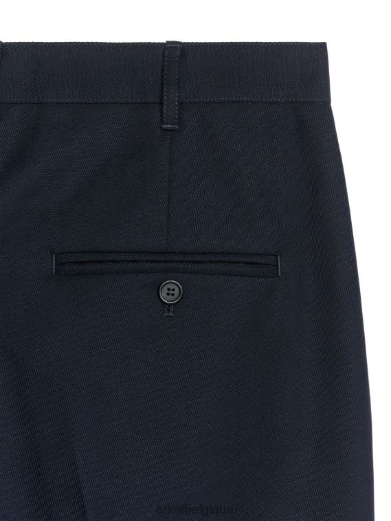 ARKET pantalon large en laine Hommes bleu foncé T46DR1084 vêtements