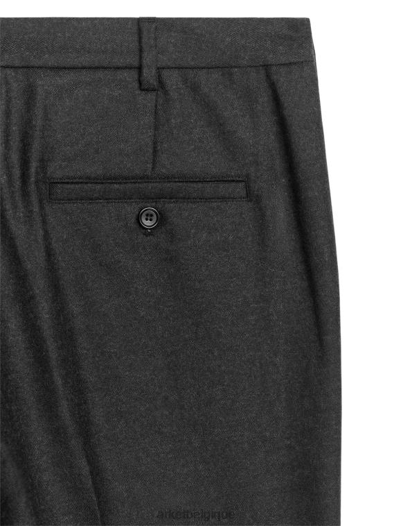 ARKET pantalon raccourci fuselé en laine Hommes gris mélangé T46DR1083 vêtements