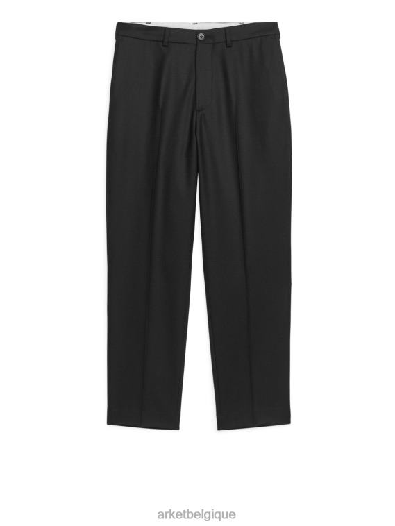 ARKET pantalon raccourci fuselé en laine Hommes noir T46DR1087 vêtements