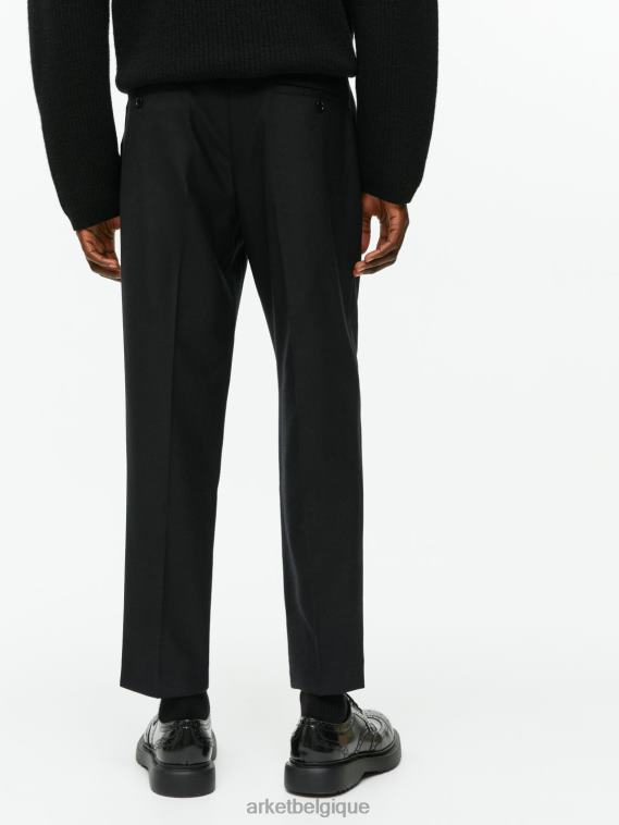 ARKET pantalon raccourci fuselé en laine Hommes noir T46DR1087 vêtements