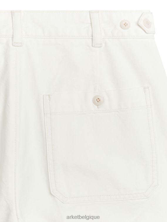 ARKET pantalon utilitaire en toile de coton Hommes blanc cassé T46DR1064 vêtements
