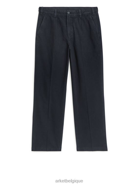 ARKET pantalon utilitaire en toile de coton Hommes bleu foncé T46DR1065 vêtements