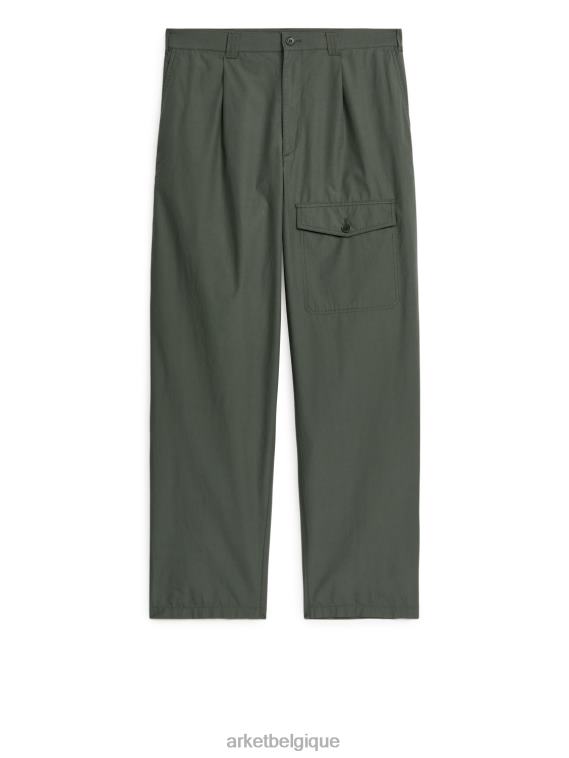 ARKET pantalon utilitaire large Hommes vert kaki T46DR1063 vêtements
