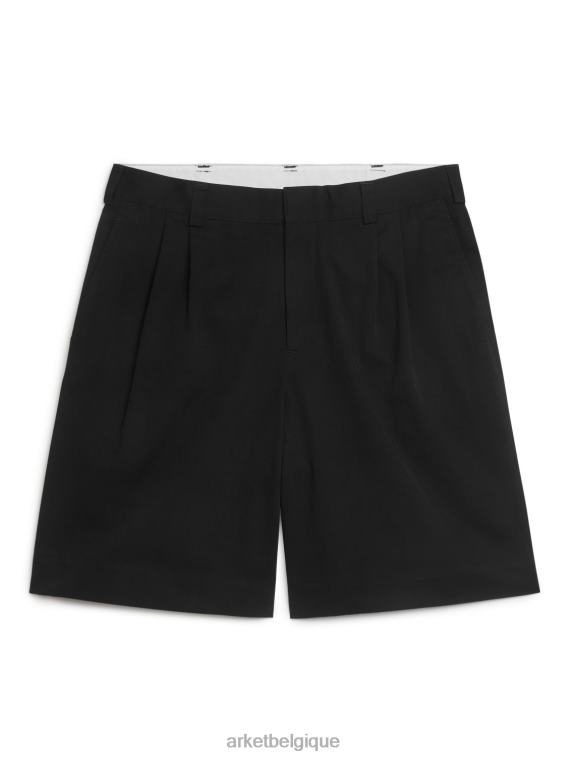 ARKET short ample en coton Hommes noir T46DR1111 vêtements