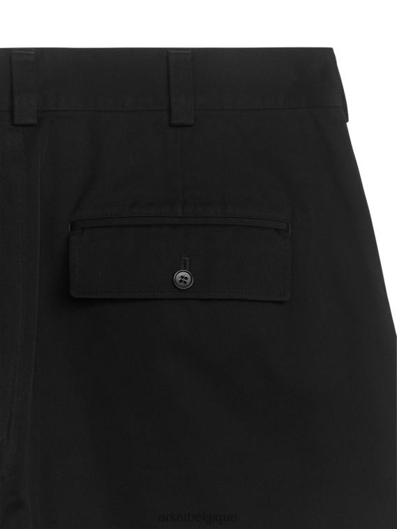 ARKET short ample en coton Hommes noir T46DR1111 vêtements
