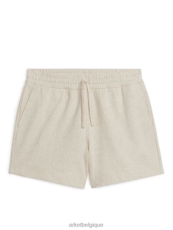 ARKET short de survêtement coupe classique Hommes beige T46DR1128 vêtements