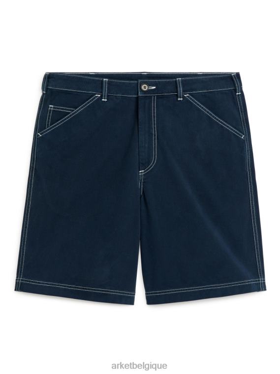 ARKET short de travail Hommes bleu foncé/blanc T46DR1112 vêtements